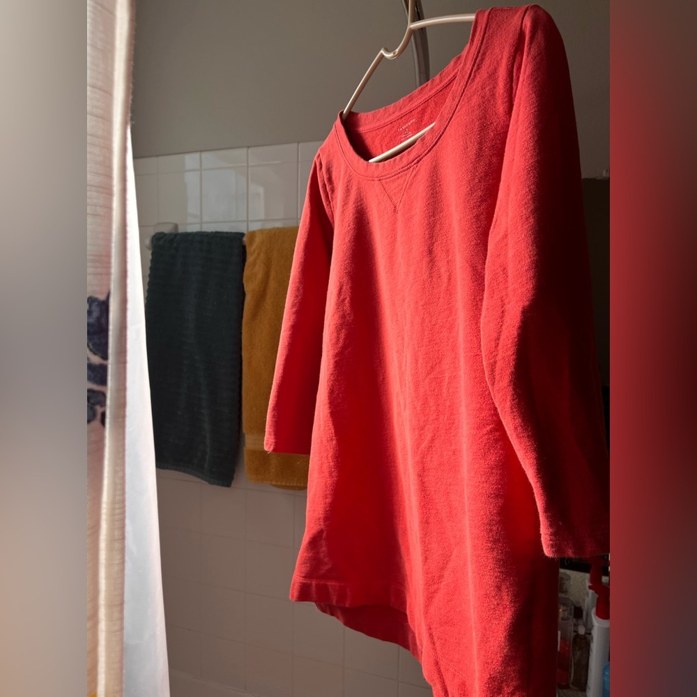 Lands’ End Red Cotton Tunic